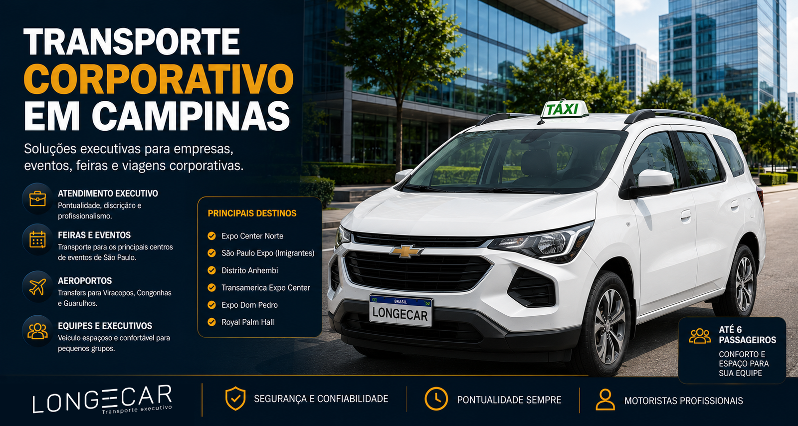 Transporte Executivo em Campinas para Feiras, Eventos e Viagens Corporativas
